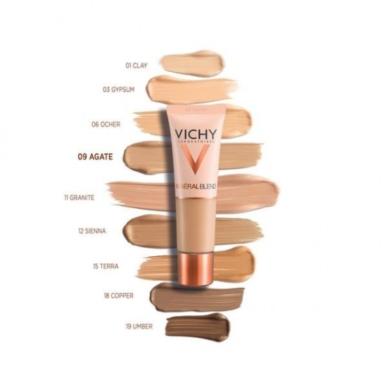 Fond de ten hidratant VICHY, Mineral Blend 16H Hold Fresh Complexion Hydrating Foundation 11 Granite 30 ml