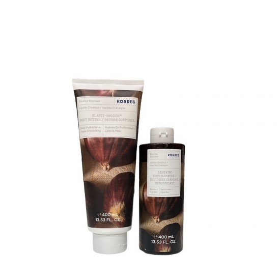 Korres Special Gift Set for Body Cleanser with Foaming Bath & Chestnut Vanilla Body Cream 400ml