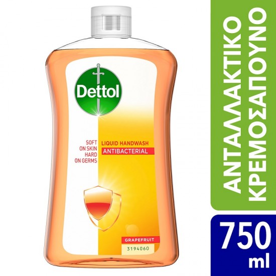 DETTOL Anti-bacterial Liquid Hand Wash Refill Grapefruite Skin 750ml