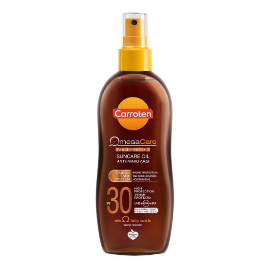 Carroten Waterproof Sunscreen Body Oil Omega Care Tan & Protect Oil 30SPF 150ml