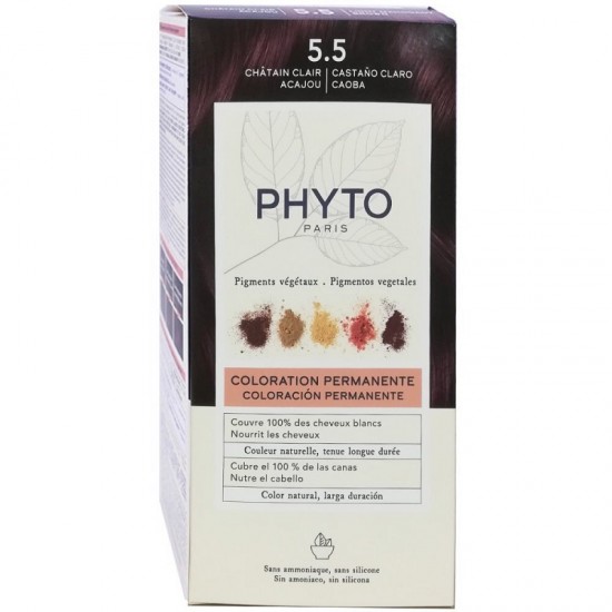 Phyto Color Permanent Color 5.5 Chatain Clair Acajou 50 ml