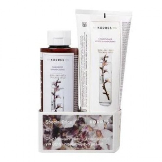 Korres Set Almond & Linseed Shampoo Dry Damaged Hair 250 ml + Korres Conditioner Almond & Linseed dry hair 200 ml