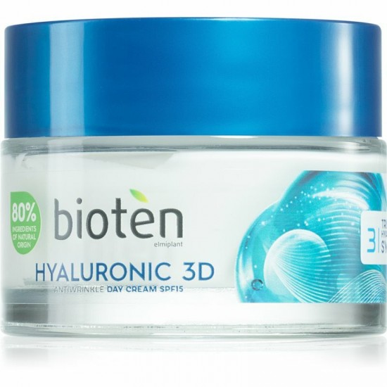 Bioten 3D Αnti-aging & Moisturizing Day Cream Suitable for All Skin Types with Hyaluronic Acid 15SPF 50ml