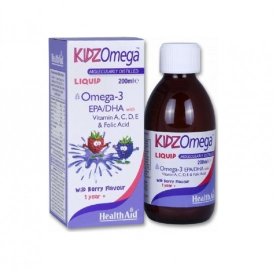 Health Aid Kidz Omega Liquid 200 ml wild berry flavour