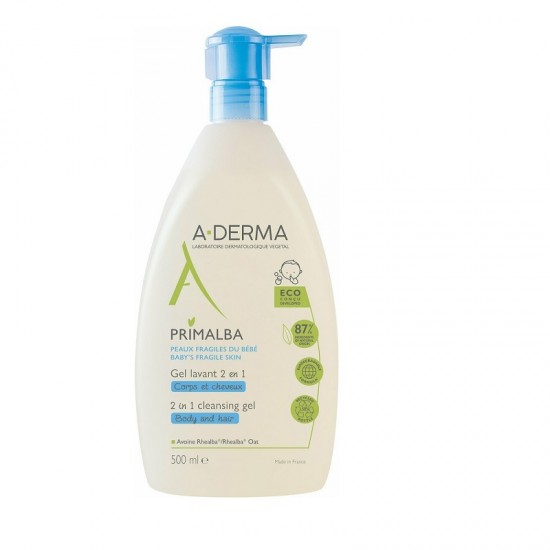 A-Derma Primalba Cleansing Gel 2 In 1 500ml with Pump