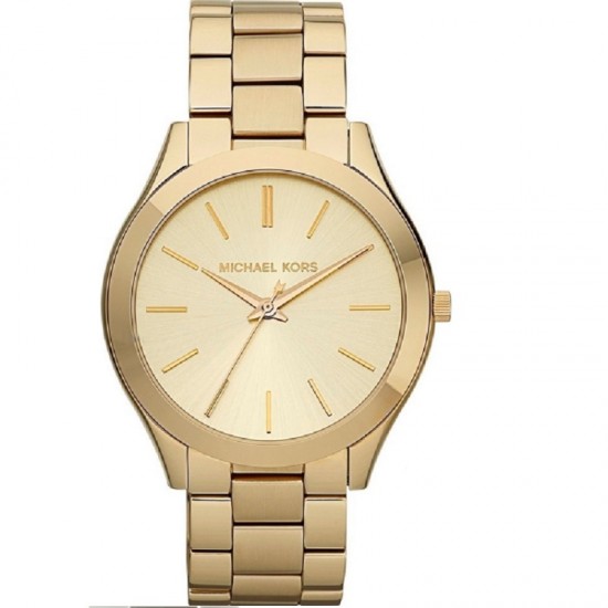 Michael Kors Mk3179 42mm Stainless Steel Gold Plated Case, Stainless Steel Gold