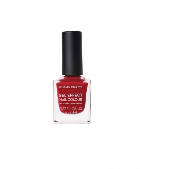 Korres Gel Effect Nail Colour With Sweet Almond Oil No.56 Celebration Red 11ml