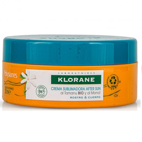 After Sun Care Cream, Klorane Polysianes, with Organic Tamanu & Monoi 200 ml