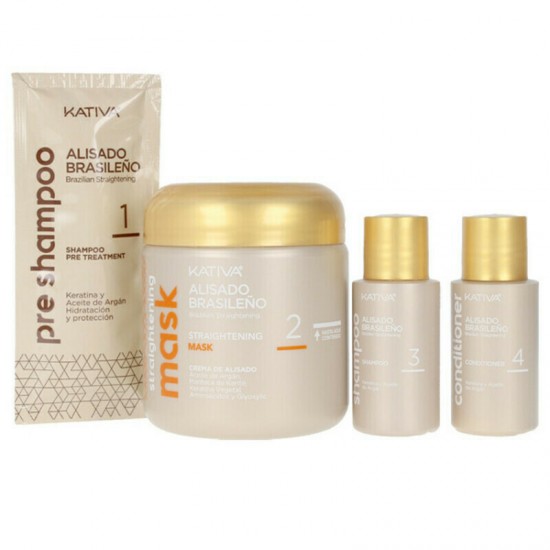 Kativa Brazilian Straightening Kit keratin set for hair straightening 225 ml Kativa Brazilian Straightening Kit keratin set for hair straightening 225 ml
