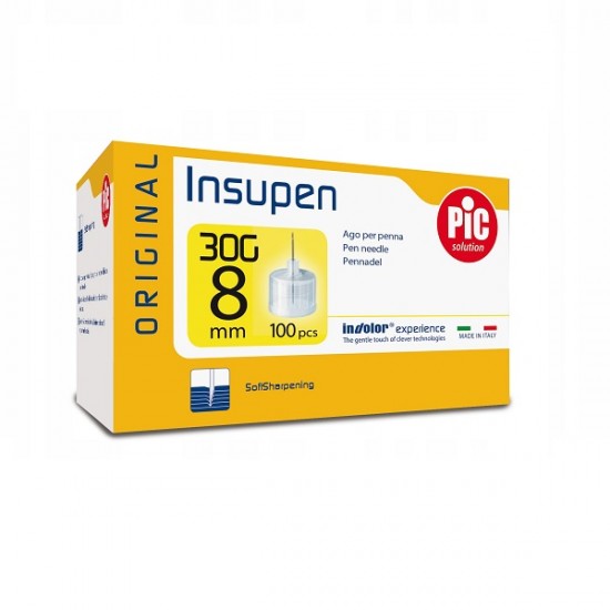 PIC Solution Insupen Disposable Needles 30G x8mm 100pcs PIC Solution Insupen Disposable Needles 30G x8mm 100pcs