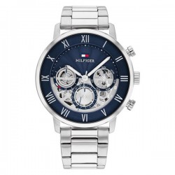 Tommy Hilfiger Legend 1710569 Men's Quartz Watch with Blue Dial and Silver Stainless Steel Bracelet 44mm Tommy Hilfiger Legend 1710569 Men's Quartz Watch with Blue Dial and Silver Stainless Steel Bracelet 44mm