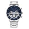 Tommy Hilfiger Legend 1710569 Ανδρικό Ρολόι Quartz με Μπλε Καντράν και Ασημί Μπρασελέ από Ανοξείδωτο Ατσάλι 44mm