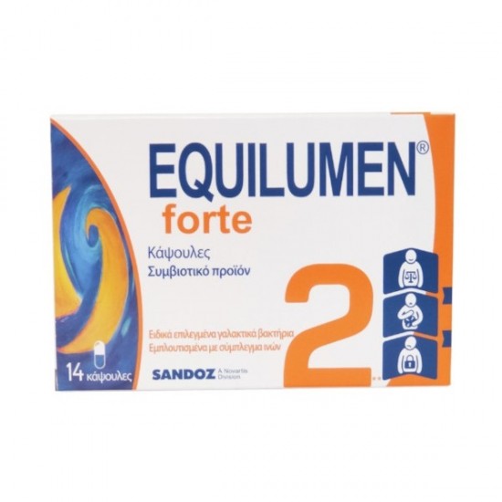 Sandoz Equilumen Forte 2 με Προβιοτικά και Πρεβιοτικά 14 κάψουλες Sandoz Equilumen Forte 2 με Προβιοτικά και Πρεβιοτικά 14 κάψουλες