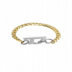 Diesel DX1437931, Bracelet Chain made of Steel Gold Plated Diesel DX1437931, Bracelet Chain made of Steel Gold Plated