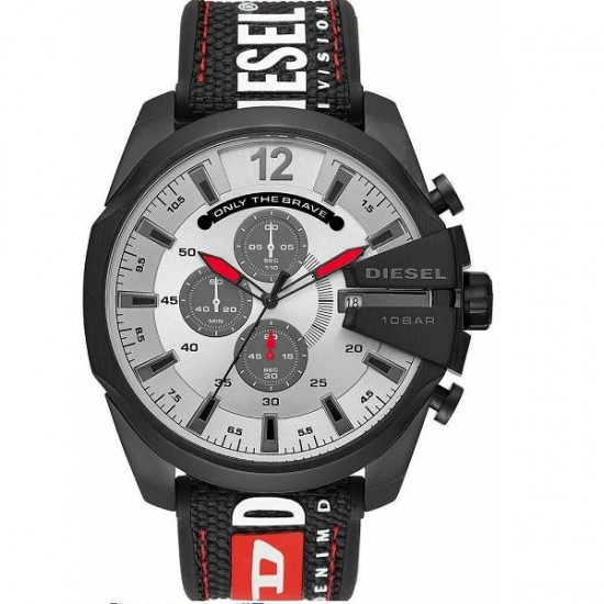 Diesel Mega Chief DZ4512, Herrenuhr 48mm Batterie mit Schwarz Kautschukarmband Diesel Mega Chief DZ4512, Herrenuhr 48mm Batterie mit Schwarz Kautschukarmband