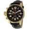 Invicta I-Force 3330 Quartz Χρονογράφος Χρυσό Μαύρο Δερμάτινο Λουράκι