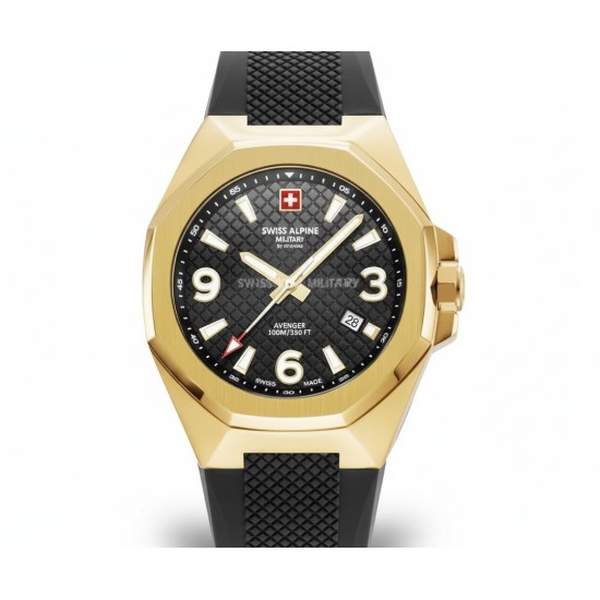 Swiss Alpine Military 7005.1817, Avenger — Gold‑Tone Sport Watch 100m Swiss Alpine Military 7005.1817, Avenger — Gold‑Tone Sport Watch 100m
