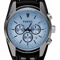 Fossil  CH2564,  Men's Watch 45mm Chronograph Battery with Black Leather Strap
