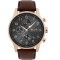 BOSS Navigator 1513496 Men's Chronograph Quartz Watch with Brown Leather Strap 44mm