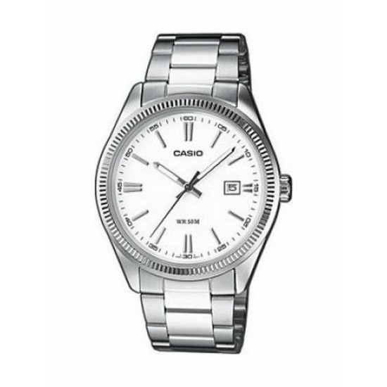 Casio MTP-1302D-7A1VEF,  Men's Watch 38.5mm Battery with Silver Metal Bracelet