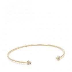 Fossil JF04113710 , Trio Glitz Women's Bracelet Handcuffs made of Steel Gold Plated with Zircon Fossil JF04113710 , Trio Glitz Women's Bracelet Handcuffs made of Steel Gold Plated with Zircon