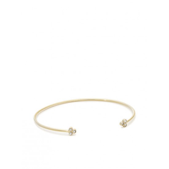 Fossil  JF04113710 ,  Trio Glitz Women's Bracelet Handcuffs made of Steel Gold Plated with Zircon