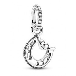 Pandora 799157C01,  Charm Talisman Horseshoe Silver with Zircon with Personalization 