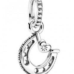Pandora 799157C01, Charm Talisman Horseshoe Silver with Zircon with Personalization Pandora 799157C01, Charm Talisman Horseshoe Silver with Zircon with Personalization