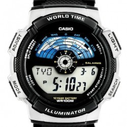Casio AE-1100W-1AVEF ,  Digital Men's Watch 42mm Battery with Black Rubber Strap