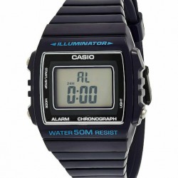 Casio W-215H-2AVEF ,  Sports Digital Men's Watch 40mm Chronograph Battery with Blue Rubber Strap 