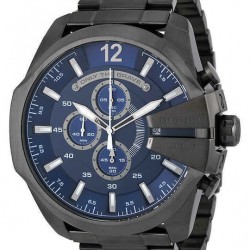 Diesel DZ4329 ,  Mega Chief Men's Watch 51mm Chronograph Battery with Gray Metal Bracelet 