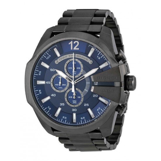 Diesel DZ4329 ,  Mega Chief Men's Watch 51mm Chronograph Battery with Gray Metal Bracelet