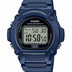 Casio W-219H-2AVEF ,  Digital Men's Watch 48mm Battery with Blue Rubber Strap