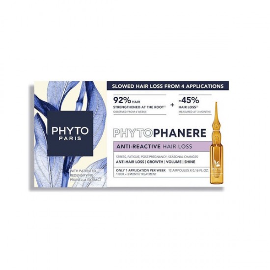 Phyto Phytophanere Anti-Reactive Hair Loss Hair Ampoules against Hair Loss 12x5ml