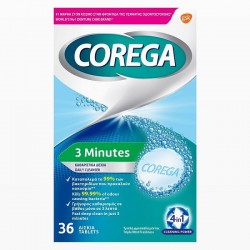 Corega 3 Minutes Denture Cleanser 36 tabs Corega 3 Minutes Denture Cleanser 36 tabs