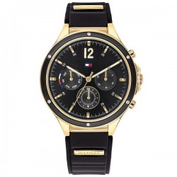 Tommy Hilfiger 1782282, Eve Men's Watch Battery with Black Rubber Strap