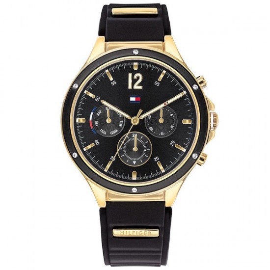 Tommy Hilfiger 1782282, Eve Men's Watch Battery with Black Rubber Strap