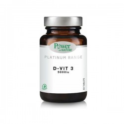 Power Health Platinum Range D-Vit 3 Βιταμίνη για Ενίσχυση του Ανοσοποιητικού & την Υγεία των Οστών 5000iu 60 ταμπλέτες