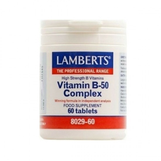 Lamberts Vitamin B-50 Complex Vitamin for Energy, Immune System Boost & the Nervous System 60 Tablets