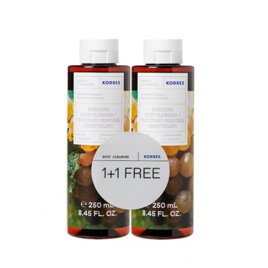 KORRES Santorini Vine (Grape) Shower Gel 2x250ml KORRES Santorini Vine (Grape) Shower Gel 2x250ml