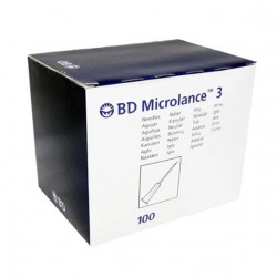 BD Microlance 3 23G x 25mm Sterile Disposable Needles (0.6 x 25mm / 1 inch), 100 pcs – Hypodermic Medical Needles, Luer & Luer-Lock Compatible