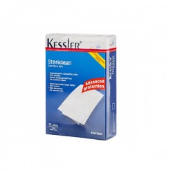 Kessler Stericlean Sterile Gauzes 15x15cm 12pcs Kessler Stericlean Sterile Gauzes 15x15cm 12pcs