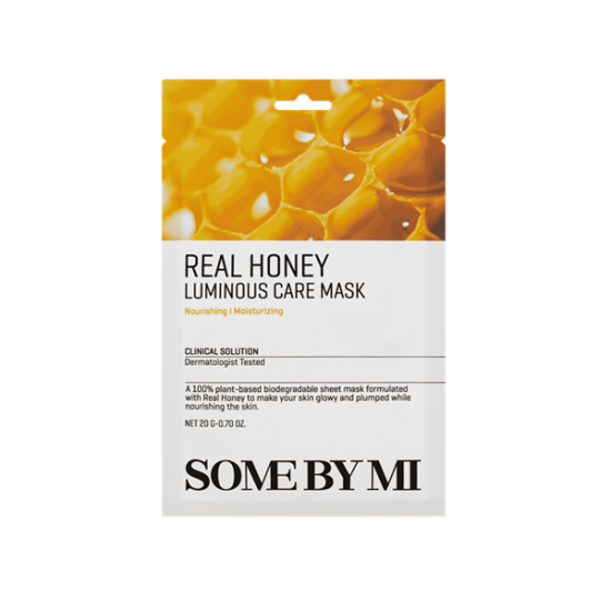 SOME BY MI Real Honey Luminous Care Mask Sheet Face Mask with Honey Extract 20g SOME BY MI Real Honey Luminous Care Mask Sheet Face Mask with Honey Extract 20g