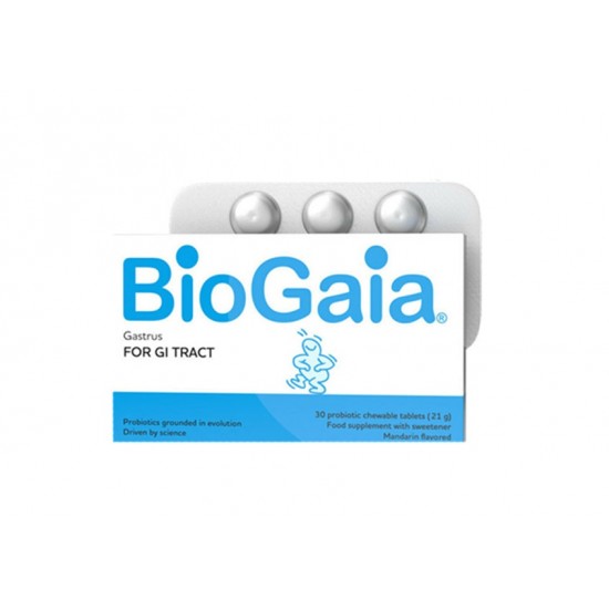 Cube BioGaia Gastrus with Prebiotics Tangerine Mint 30 chewable tabs