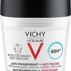 Vichy Homme Anti-Stains Roll-On Against White & Yellow Stains Deodorant 48h Roll-On 50ml Vichy Homme Anti-Stains Roll-On Against White & Yellow Stains Deodorant 48h Roll-On 50ml