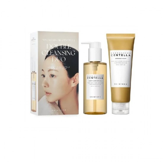 Skin1004 Madagascar Centella Double Cleansing Duo Skin Care Set for Facial Cleaning 2pcs Skin1004 Madagascar Centella Double Cleansing Duo Skin Care Set for Facial Cleaning 2pcs