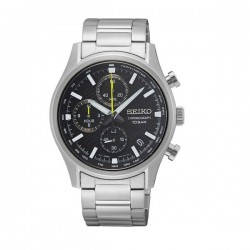 Seiko SSB419P1 Ανδρικό Ρολόι Chronograph 42mm Quartz με Ασημί Μεταλλικό Μπρασελέ