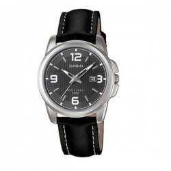 Casio LTP-1314L-8AVDF Women’s Watch with Black Leather Strap and Gray Dial