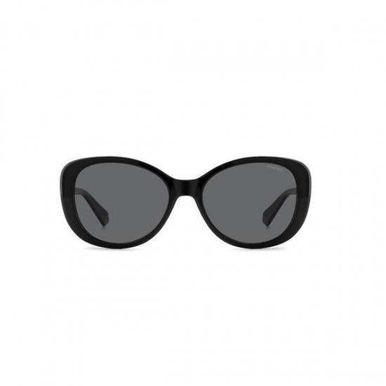 Polaroid PLD 4154/S/X Women's Polarized Sunglasses Black Frame Grey Lenses L 55mm