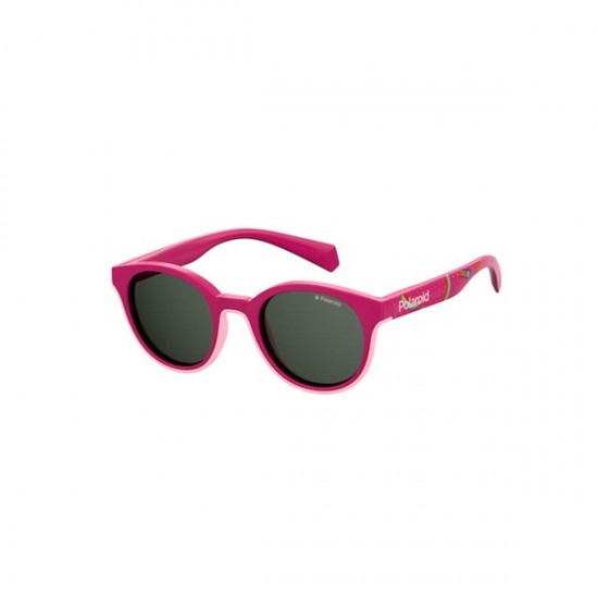 Polaroid PLD 8036/S Kids Polarized Sunglasses Fuchsia Frame Grey Lenses 42-XS